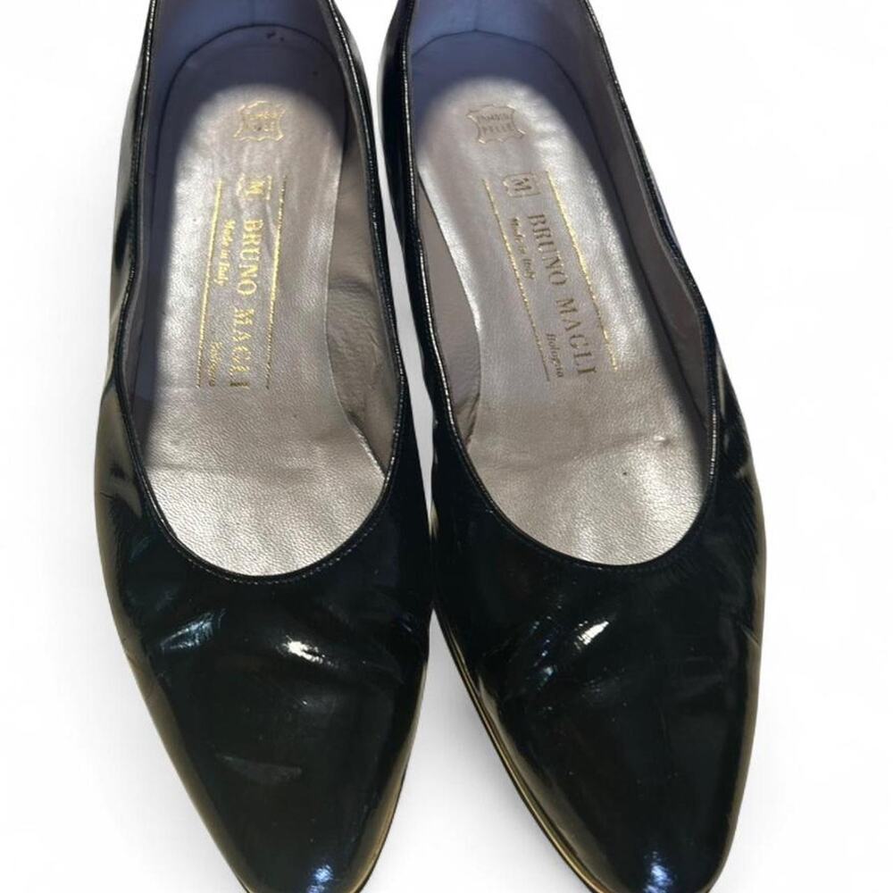 Bruno magli black patent pointed toe